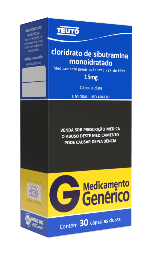 Sibutramina Teuto Sem Receita Cloridrato de Sibutramina 15 mg Teuto 30 comprimidos