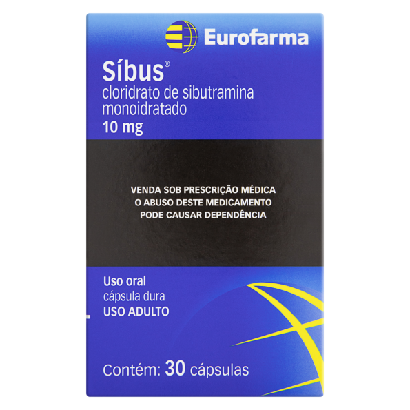 Sibus cloridrato de sibutramina monoidratado 10mg 30 cápsulas