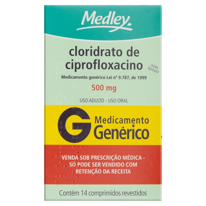 Cloridrato de Ciprofloxacino Medley 500mg