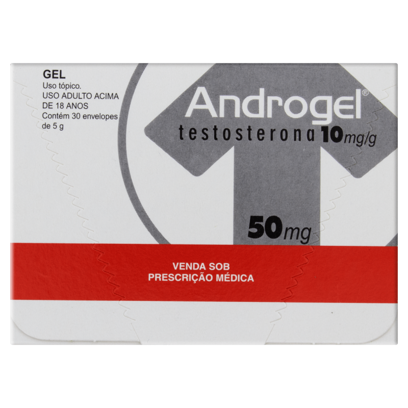 Androgel 50mg Gel 30 envelopes com 5g cada Androgel