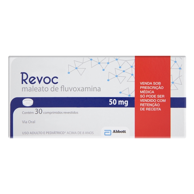 Revoc 50mg, caixa contendo 30 comprimidos revestidos