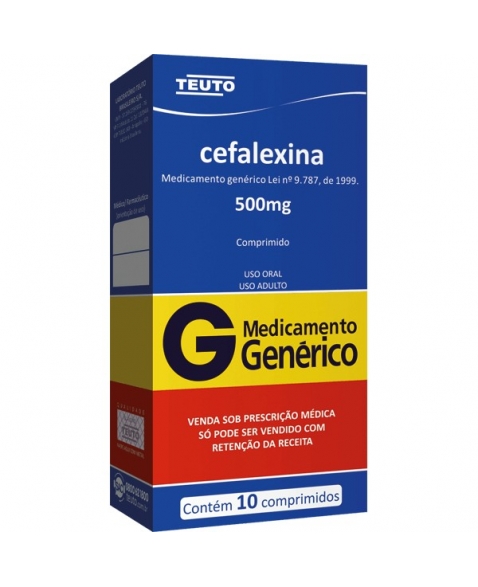 Cefalexina 500mg com 10 Comprimidos Teuto